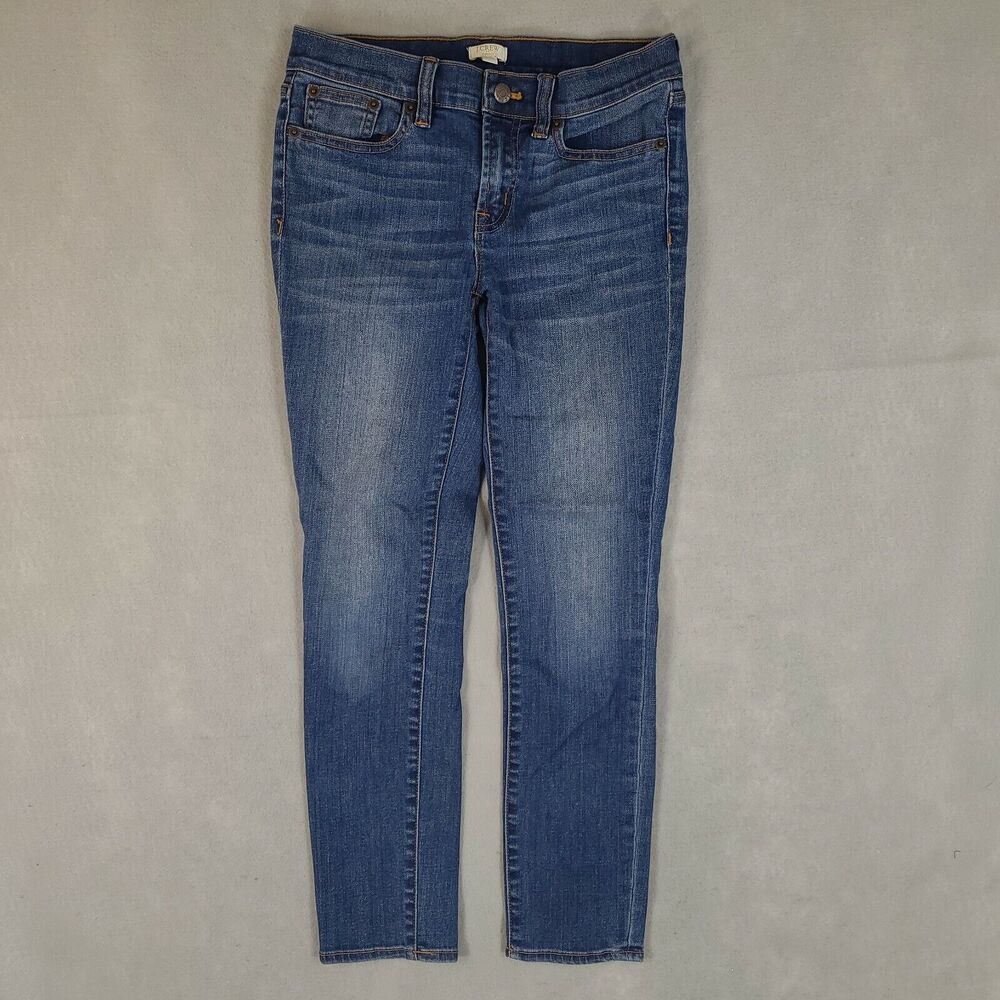 J.‎ Crew Women's Skinny Jeans Size 25/26 Stretch Blue Pants 27x25 Measured